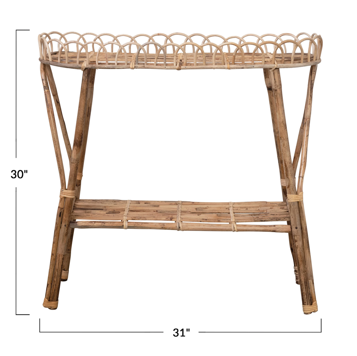 Woven Rattan Table/Plant Stand — alternate view 3