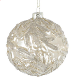 Champagne and Gold Raised Glass Ornament