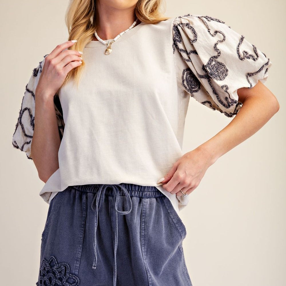 Washed Terry Knit Top — alternate view 3