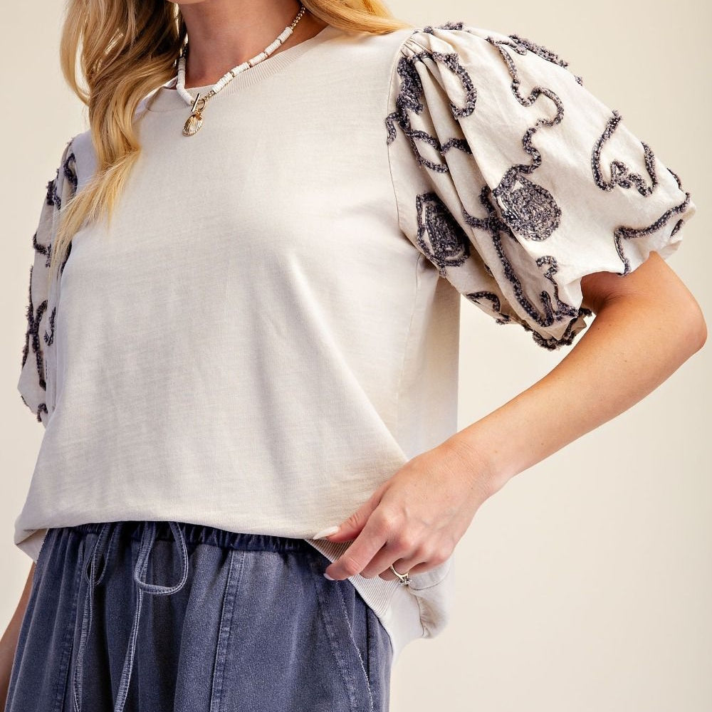 Washed Terry Knit Top — alternate view 4