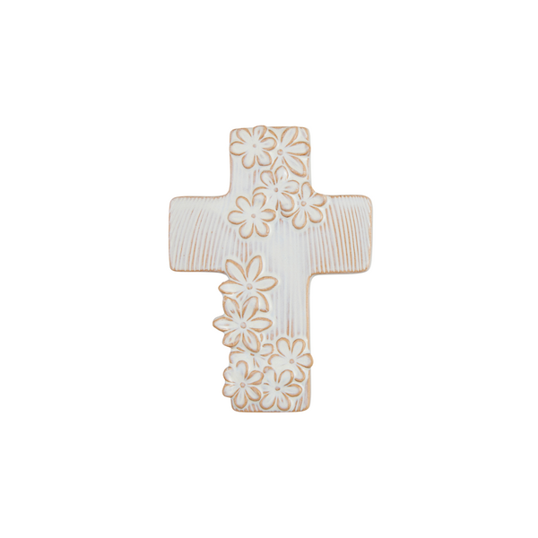 Large Ceramic Flower Cross — alternate view 2