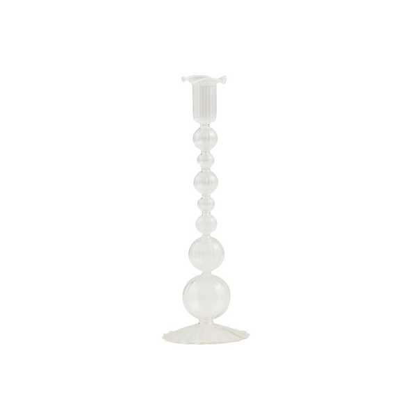 Clear Ball Glass Taper Holder — alternate view 2