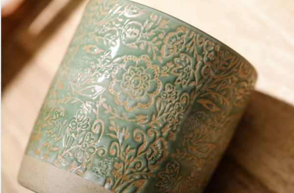 Porcelain Cup, 12 oz, Artisan Series 4, Green — alternate view 3