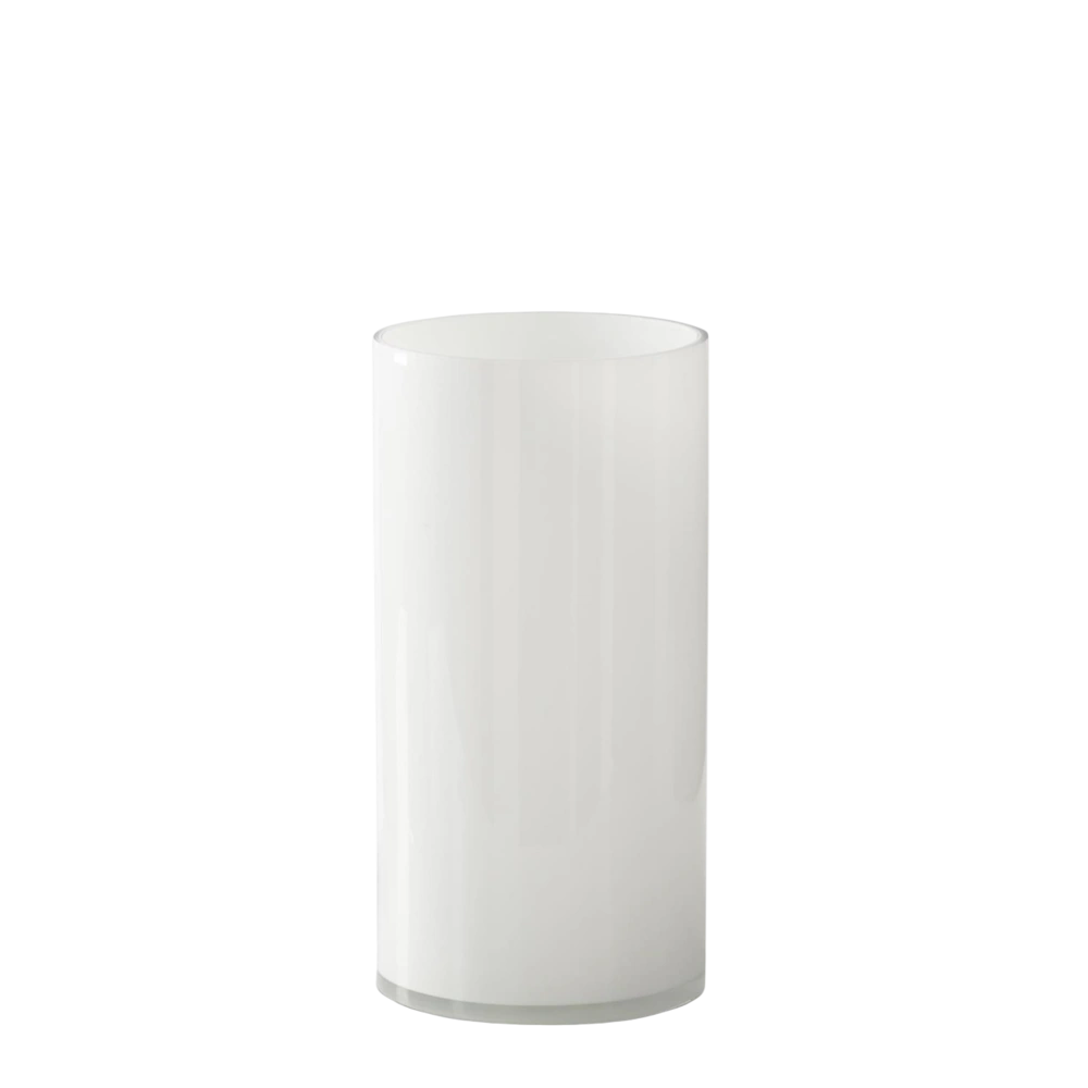 White Glass Cylinder Vases — alternate view 2