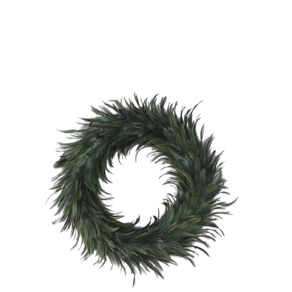 Wispy Green Feather Wreaths — alternate view 2