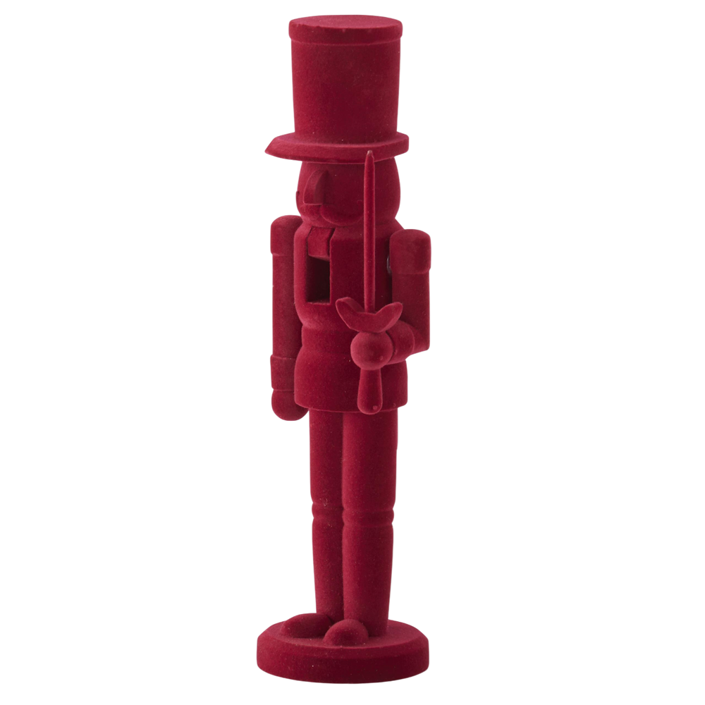 Wood Burgundy Velvet Nutcrackers — alternate view 5