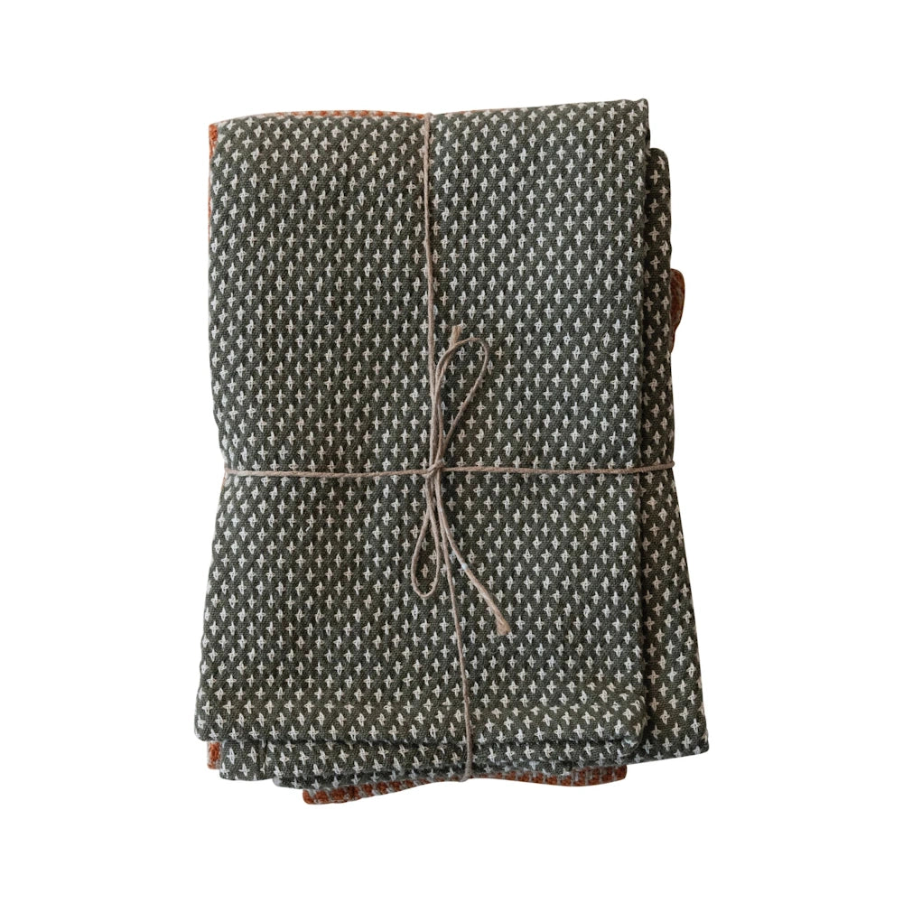 Set of 2 Woven Cotton Dobby Tea Towels — alternate view 4