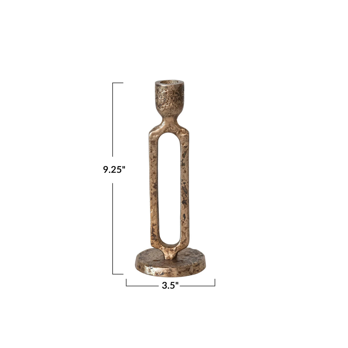 Small Aluminum Taper Holder, Oxidized Gold Finish — alternate view 3