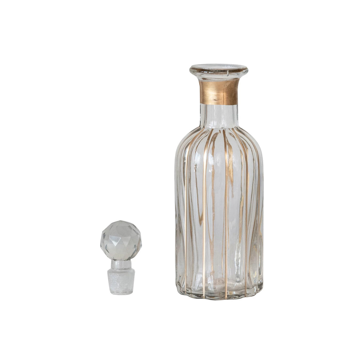 Blown Glass Fluted Decanter — alternate view 2