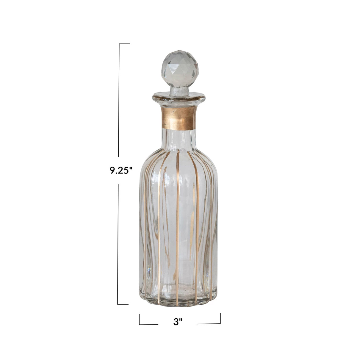 Blown Glass Fluted Decanter — alternate view 4