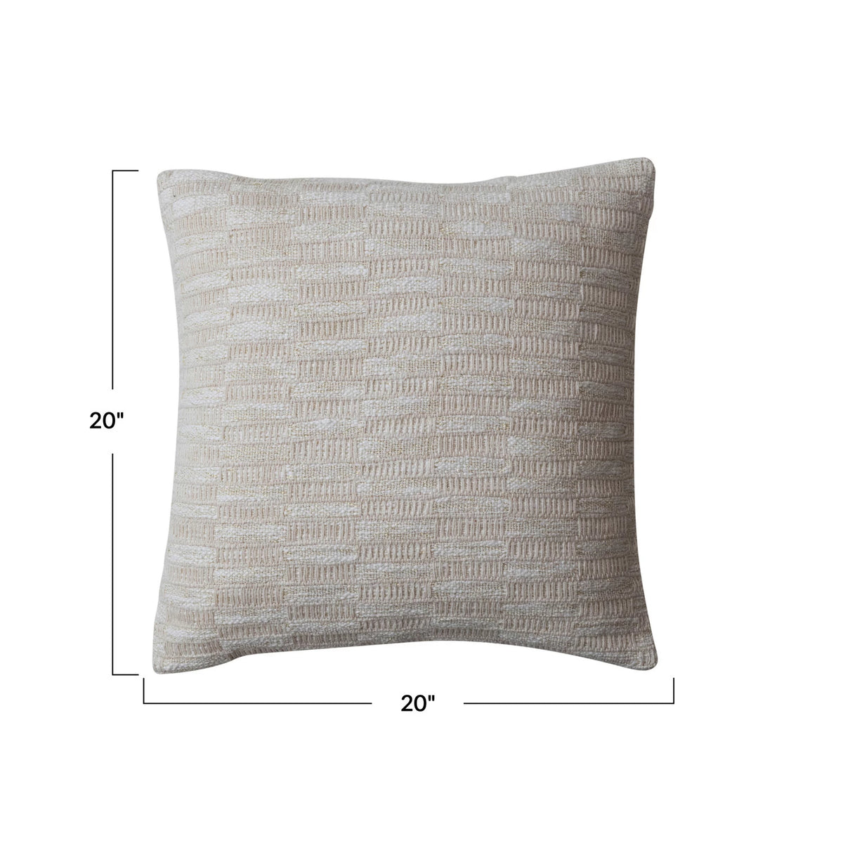 Cotton Blend Pillow With Gold Metallic Thread — alternate view 4