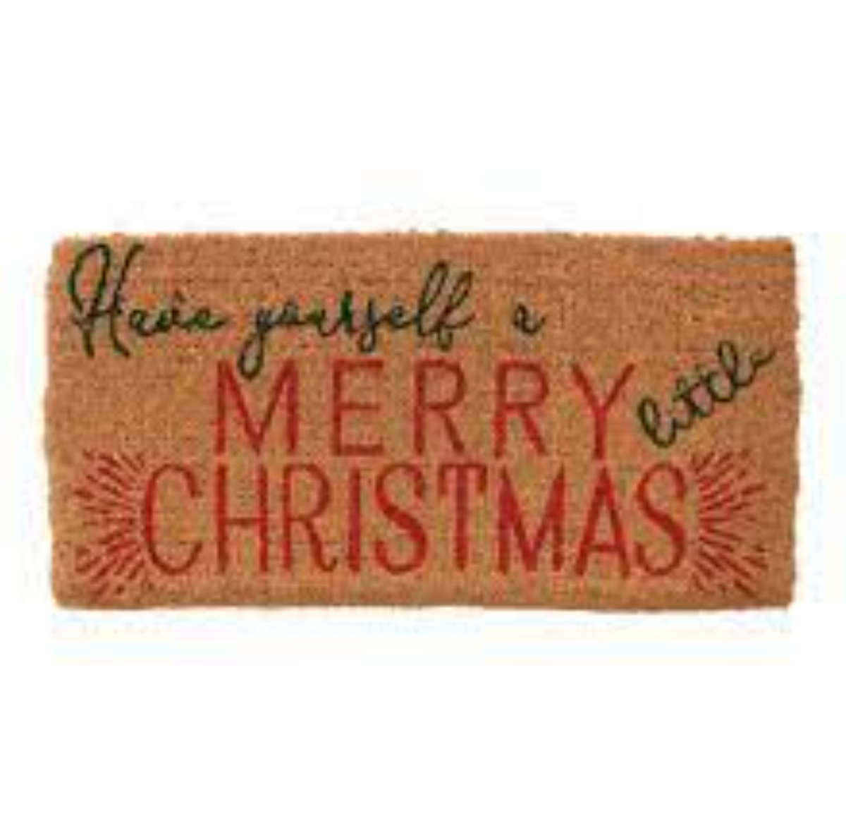 Natural Coir Doormat "Have Yourself A Merry Little Christmas", Multi Color
