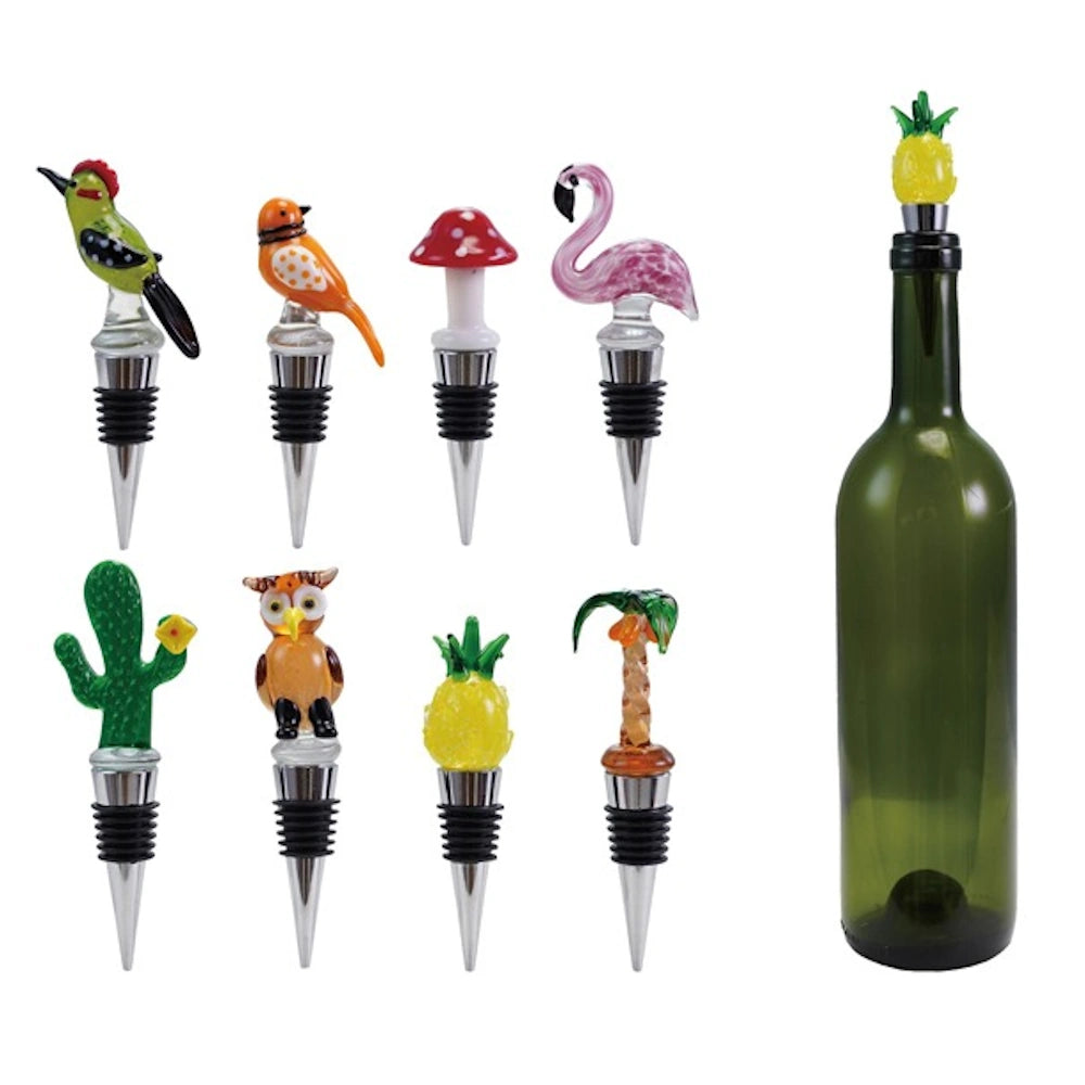 Zinc Alloy Wine Stopper with Glass Figure